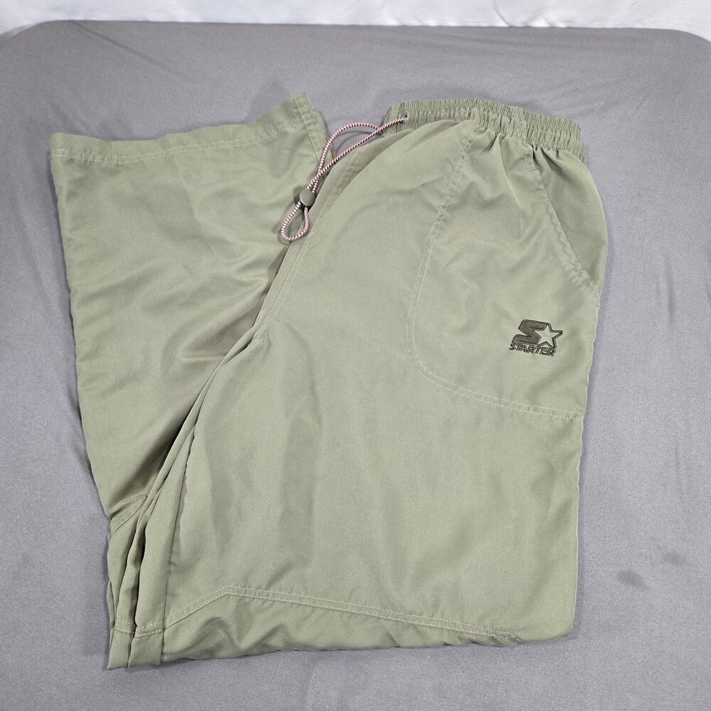 Starter Y2K Vintage Windbreaker Track Pants Mens XL Green Baggy Swishy